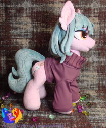 Size: 2304x2785 | Tagged: safe, artist:1stastrastudio, oc, oc only, earth pony, pony, clothes, commission, ear fluff, female, high res, irl, long sleeves, mare, photo, plushie, smiling, solo, standing, sweater
