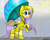 Size: 2500x2000 | Tagged: safe, artist:meotashie, oc, oc only, oc:stardust, pegasus, pony, female, high res, not fluttershy, pegasus oc, rain, raincoat, solo, umbrella