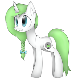 Size: 2300x2300 | Tagged: safe, artist:meotashie, oc, oc only, pony, unicorn, female, glowing, glowing horn, high res, horn, simple background, solo, unicorn oc, white background