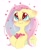 Size: 887x1072 | Tagged: safe, artist:melodylibris, fluttershy, pegasus, pony, g4, blushing, bust, crying, cute, daaaaaaaaaaaw, female, floppy ears, heart, holding, looking up, mare, shyabetes, simple background, smiling, solo, spread wings, tears of joy, teary eyes, wavy mouth, white background, wings
