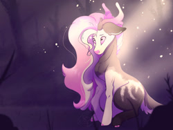 Size: 2048x1536 | Tagged: safe, alternate version, artist:thelazyponyy, oc, oc only, pony, antlers, outdoors, solo