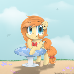 Size: 2300x2300 | Tagged: safe, artist:meotashie, oc, oc only, earth pony, pony, earth pony oc, female, high res, smiling, solo