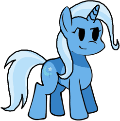 Size: 521x527 | Tagged: safe, artist:rainbrony, artist:supersamyoshi, trixie, pony, unicorn, g4, cute, diatrixes, female, friday night funkin', funkin' is magic, mare, simple background, smiling, solo, standing, transparent background