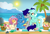 Size: 1200x806 | Tagged: safe, artist:jennieoo, lyra heartstrings, oc, oc:gentle star, oc:maverick, oc:ocean soul, earth pony, pegasus, pony, unicorn, g4, basket, beach, couple, cute, food, friends, happy, jewelry, laughing, lovers, lyrabetes, married couple, married couples doing married things, muffin, necklace, ocbetes, ocean, palm tree, picnic, picnic basket, picnic blanket, seaside, show accurate, sky, soulverick, sun, tree, vector, water