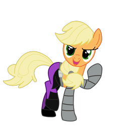 Size: 2100x2100 | Tagged: safe, artist:chanyhuman, applejack, earth pony, pony, g4, clothes, cosplay, costume, female, high res, jax briggs, mare, mortal kombat, simple background, solo, transparent background, ultimate mortal kombat 3, vector, video game