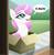 Size: 3393x3457 | Tagged: safe, artist:andaluce, twinkleshine, pony, unicorn, g4, background pony, box, bronybait, female, high res, lineless, mare, pony in a box, smiling, solo, speech bubble