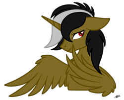 Size: 3982x3196 | Tagged: safe, artist:princessmoonsilver, oc, oc only, oc:guillekurosaki, alicorn, pony, alicorn oc, high res, horn, male, prize, simple background, solo, transparent background, wings