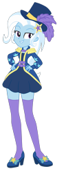 Size: 1500x3896 | Tagged: safe, artist:gmaplay, trixie, human, equestria girls, equestria girls specials, g4, my little pony equestria girls: better together, my little pony equestria girls: spring breakdown, clothes, female, hat, magician outfit, simple background, socks, solo, thigh highs, transparent background, trixie's hat