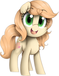 Size: 1424x1828 | Tagged: safe, artist:meotashie, oc, oc only, earth pony, pony, earth pony oc, female, open mouth, simple background, solo, transparent background