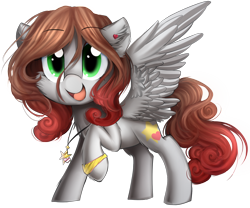 Size: 1800x1500 | Tagged: safe, artist:meotashie, oc, oc only, pegasus, pony, female, jewelry, necklace, pegasus oc, simple background, solo, transparent background