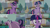 Size: 4400x2475 | Tagged: safe, edit, edited screencap, editor:quoterific, screencap, rarity, twilight sparkle, pony, unicorn, g4, magical mystery cure, my little pony: friendship is magic, season 3, bridge, female, implied rainbow dash, lightning, mare, ponyville town hall, rain, swapped cutie marks, unicorn twilight, wet, wet mane