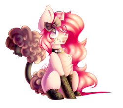 Size: 1990x1746 | Tagged: safe, artist:prettyshinegp, oc, oc only, pony, unicorn, augmented, augmented tail, bow, chest fluff, eye clipping through hair, hair bow, horn, simple background, solo, tail, transparent background, unicorn oc