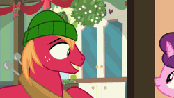 Size: 600x338 | Tagged: safe, edit, edited screencap, editor:jackco, screencap, big macintosh, marble pie, sugar belle, earth pony, pony, unicorn, best gift ever, g4, adventure in the comments, animated, female, gif, heartbreak, heartbroken marble, male, mare, sad, side chick, stallion
