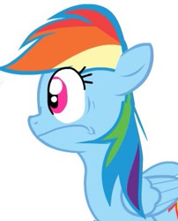 Size: 283x350 | Tagged: safe, artist:ponywarlord777, rainbow dash, pegasus, pony, g4, simple background, solo, white background