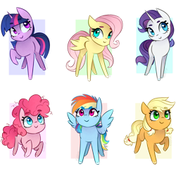 Size: 1024x1024 | Tagged: safe, artist:pointdelta, applejack, fluttershy, pinkie pie, rainbow dash, rarity, twilight sparkle, earth pony, pegasus, pony, unicorn, g4, colored hooves, female, filly, foal, mane six, simple background, transparent background, younger