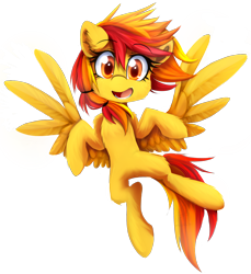 Size: 1600x1750 | Tagged: safe, artist:meotashie, oc, oc only, pegasus, pony, female, open mouth, pegasus oc, simple background, solo, transparent background