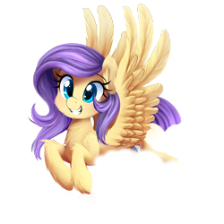 Size: 2000x2000 | Tagged: safe, artist:meotashie, oc, oc only, oc:stardust, pegasus, pony, chest fluff, cloud, female, grin, high res, lying down, pegasus oc, prone, simple background, smiling, solo, transparent background