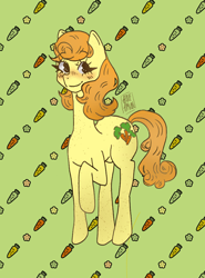 Size: 826x1115 | Tagged: safe, artist:sizack, carrot top, golden harvest, pony, g4, female, mare, raised hoof, solo