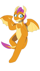 Size: 1080x1920 | Tagged: safe, smolder, dragon, g4, commission, cute, dragoness, fanart, female, flying, looking at you, simple background, smolderbetes, solo, transparent background