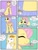 Size: 3000x4000 | Tagged: safe, artist:smallhorses, fluttershy, oc, oc:vanilla beam, earth pony, pegasus, pony, g4, comic, female, giant pony, giantess, giantshy, macro, micro, size difference