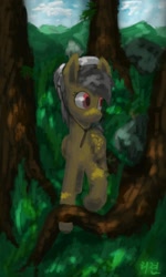 Size: 614x1024 | Tagged: safe, artist:chickhawk96, daring do, pegasus, pony, g4, forest, solo, walking