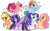 Size: 4836x3000 | Tagged: safe, artist:kabuvee, applejack, fluttershy, pinkie pie, rainbow dash, rarity, twilight sparkle, alicorn, earth pony, pegasus, pony, g4, alternate cutie mark, alternate hair color, alternate hairstyle, applejack's hat, braid, braided tail, coat markings, colored hooves, colored wings, colored wingtips, cowboy hat, earth pony fluttershy, eyebrow slit, eyebrows, eyeshadow, facial markings, female, flying, freckledash, freckles, gradient legs, gradient mane, gradient muzzle, gradient tail, grin, group, hat, high res, hoof on chest, hoof polish, lidded eyes, looking at you, makeup, mane six, mare, open mouth, open smile, pale belly, pegasus pinkie pie, pigtails, ponytail, race swap, raised hoof, sextet, short hair, short hair rainbow dash, simple background, smiling, socks (coat markings), sparkles, sparkly mane, sparkly tail, spread wings, standing, star (coat marking), tail, thick eyebrows, transparent background, twilight sparkle (alicorn), wings