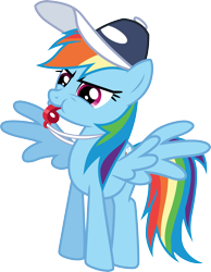 Size: 3000x3875 | Tagged: safe, artist:cloudy glow, rainbow dash, pegasus, pony, g4, may the best pet win, .ai available, blowing, blowing whistle, cap, coach rainbow dash, female, hat, high res, mare, puffy cheeks, rainblow dash, rainbow dashs coaching whistle, simple background, solo, spread wings, that pony sure does love whistles, transparent background, vector, whistle, whistle necklace, wings