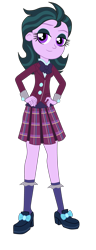 Size: 1800x4675 | Tagged: safe, artist:gmaplay, zephyr, human, equestria girls, g4, my little pony equestria girls: friendship games, background human, clothes, crystal prep academy uniform, school uniform, simple background, solo, transparent background