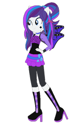 Size: 399x587 | Tagged: safe, artist:selenaede, artist:user15432, rarity, fairy, human, equestria girls, g4, alternate hairstyle, bare shoulders, base used, boots, clothes, costume, crossover, cutie mark on clothes, fairy wings, fairyized, halloween, halloween costume, hallowinx, hand on hip, high heel boots, high heels, long hair, pigtails, ponied up, ponytail, purple dress, purple wings, shoes, simple background, solo, sparkly wings, transparent background, wings, winx, winx club, winxified