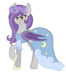 Size: 2944x3414 | Tagged: safe, artist:dreamy990, oc, oc:nighty dream, bat pony, pony, clothes, dress, female, high res, mare, simple background, solo, transparent background