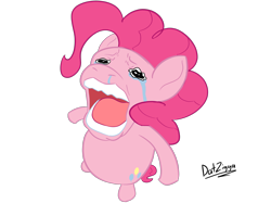 Size: 3644x2731 | Tagged: safe, artist:datzigga, derpibooru exclusive, pinkie pie, g4, anime, anime reference, crying, high res, one piece, simple background, solo, the one piece is real, tony tony chopper, transparent background