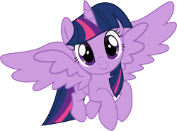 Size: 8194x6078 | Tagged: safe, artist:surprisepi, twilight sparkle, alicorn, pony, g4, absurd resolution, cute, female, flying, looking at you, mare, simple background, smiling, solo, transparent background, twiabetes, twilight sparkle (alicorn), vector