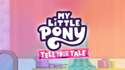 Size: 3410x1920 | Tagged: safe, screencap, g5, my little pony: tell your tale, pony partay, spoiler:g5, spoiler:my little pony: tell your tale, spoiler:tyts01e25, high res, my little pony logo, no pony, youtube link