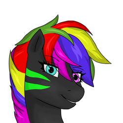 Size: 1200x1200 | Tagged: safe, alternate version, artist:yerwarrior, oc, oc only, oc:crystal candy, pegasus, pony, bust, female, looking at you, mare, pegasus oc, portrait, simple background, smiling, smiling at you, solo, transparent background