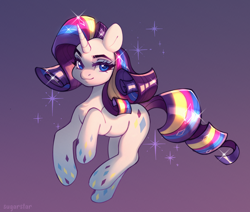 Size: 3426x2904 | Tagged: safe, artist:sugarstar, rarity, pony, unicorn, g4, female, high res, looking at you, mare, rainbow power, smiling, solo, sparkles