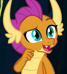 Size: 654x719 | Tagged: safe, screencap, smolder, dragon, g4, uprooted, cropped, cute, dragoness, female, raised eyebrow, smolderbetes, solo