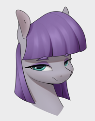 Size: 2260x2876 | Tagged: safe, artist:aquaticvibes, maud pie, earth pony, pony, g4, bust, high res, portrait, simple background, solo, white background