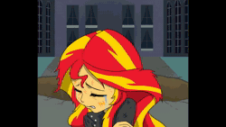 Size: 1280x720 | Tagged: safe, artist:doublewbrothers, artist:wubcakeva, edit, sunset shimmer, human, equestria girls, g4, 2015, animated, bad end, bed, bittersweet, bouquet, car crash, crying, cute, death, first person view, flower, forgiveness, hospital, hospital bed, marriage, marriage proposal, offscreen character, oh god the feels, painting, pov, romantic, shimmerbetes, simulator, sound, voice acting, webm, wedding