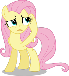 Size: 6000x6666 | Tagged: safe, artist:n0kkun, fluttershy, pegasus, pony, g4, confused, female, mare, open mouth, raised hoof, simple background, solo, transparent background, vector
