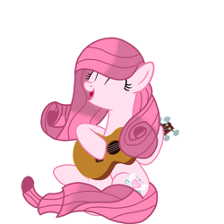 Size: 4096x4096 | Tagged: safe, artist:foxyfell1337, oc, oc:annisa trihapsari, pony, unicorn, g4, base used, female, guitar, mare, musical instrument, race swap, simple background, solo, transparent background