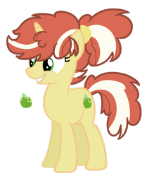 Size: 1280x1464 | Tagged: safe, artist:stack-of-cookies, oc, oc:penny jack, pony, unicorn, base used, female, horn, mare, offspring, parent:flim, parent:lightning dust, simple background, solo, transparent background, unicorn oc