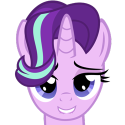 Size: 500x500 | Tagged: safe, artist:the smiling pony, starlight glimmer, pony, unicorn, g4, .svg available, bedroom eyes, lidded eyes, lip bite, looking at you, simple background, smiling, smiling at you, solo, svg, transparent background, vector