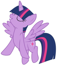 Size: 3011x3459 | Tagged: safe, artist:chipwanderer, artist:twilyisbestpone, twilight sparkle, alicorn, pony, g4, 20% cooler, base used, cool, cute, eyes closed, female, flying, high res, mare, pegasus wings, simple background, smiling, solo, spread wings, transparent background, twiabetes, twilight sparkle (alicorn), wings