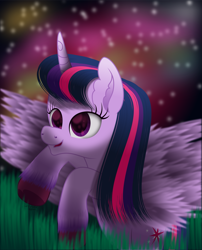 Size: 2743x3397 | Tagged: safe, artist:php178, twilight sparkle, alicorn, pony, g4, g5, my little pony: a new generation, .svg available, 2023, :d, aftermath, all is well, amazed, anastasis, ascension, aura, aurora borealis, beautiful, beautiful eyes, bipedal, celebration, colored hooves, colored pupils, cute, ear fluff, excited, eye reflection, feather, feathered wings, female, g4 to g5, generation leap, grass, grass field, happy, happy ending, happy new year, happy new year 2023, high res, holiday, hoof heart, horn, implied sunny starscout, interpretation, leg fluff, long hair, long mane, mare, multicolored hair, multicolored mane, multicolored tail, nc-tv signature, open mouth, open smile, proud, raised hoof, raised leg, realistic mane, reflection, regeneration, resurrection, signature, smiling, solo, spread wings, standing, starry night, stars, striped hair, striped mane, striped tail, style emulation, svg, tail, tribute, twiabetes, twilight sparkle (alicorn), twilight sparkle's cutie mark, underhoof, unshorn fetlocks, upside-down hoof heart, vector, wing fluff, wings