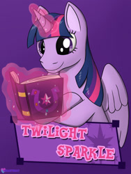 Size: 1500x1995 | Tagged: safe, artist:passionpanther, twilight sparkle, alicorn, pony, g4, friendship journal, magic, reading, solo, telekinesis, twilight sparkle (alicorn)