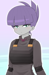 Size: 1457x2224 | Tagged: safe, alternate version, artist:batipin, maud pie, human, equestria girls, g4, the cutie re-mark, alternate hairstyle, alternate timeline, apocalypse maud, armor, breastplate, breasts, busty maud pie, crystal war timeline, female, solo