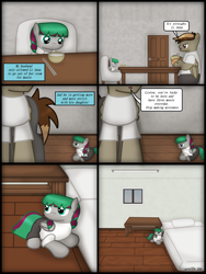 Size: 1750x2333 | Tagged: safe, artist:99999999000, oc, oc only, oc:li anna, oc:li zhenghan, pegasus, pony, comic:grow with children, bed, comic, female, filly, foal, food, parent, pegasus oc, room