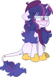 Size: 2267x3261 | Tagged: safe, artist:jetjetj, oc, oc only, pony, unicorn, beret, female, hat, high res, horn, leonine tail, mare, simple background, solo, tail, transparent background, unicorn oc