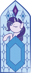Size: 2513x5850 | Tagged: safe, artist:c.a.m.e.l.l.i.a, rarity, pony, unicorn, g4, glowing, glowing horn, horn, simple background, solo, stained glass, transparent background, window
