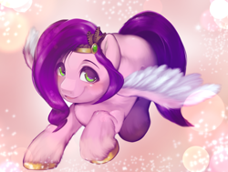 Size: 2606x1974 | Tagged: safe, artist:kurogewapony, pipp petals, pegasus, pony, g5, adorapipp, cute, female, looking at you, mare, smiling, smiling at you, solo, spread wings, wings